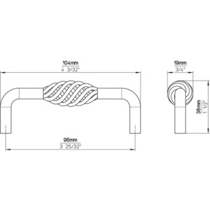 Ручка мебельная Siro 1304-104ZN9