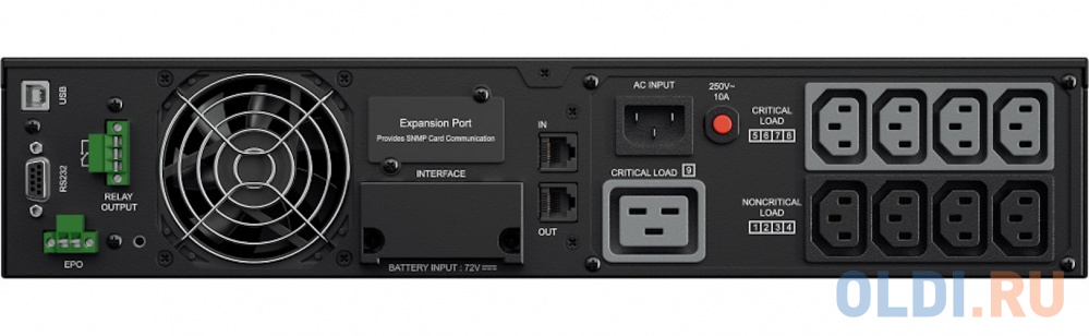 CyberPower ИБП Online OL3000ERTXL2U 3000VA/2700W USB/RS-232/Dry/EPO/SNMPslot/RJ11/45/ВБМ (8 IEC С13,