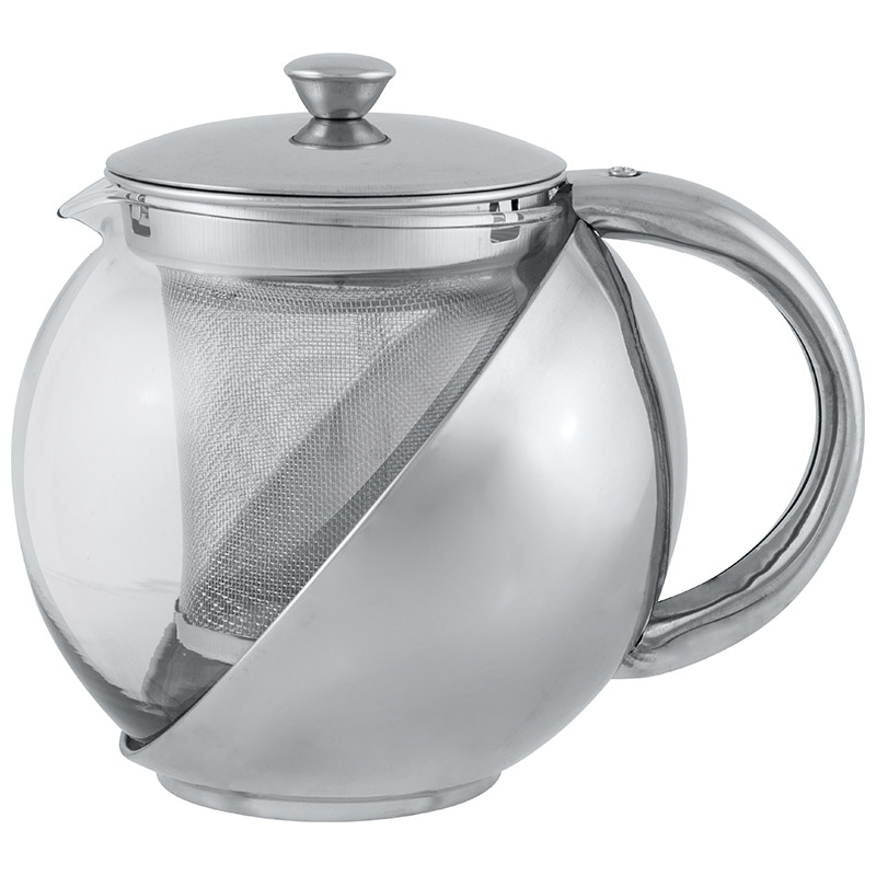 Заварочный чайник Mallony Menta-500, 500 мл, серебристый (910109)