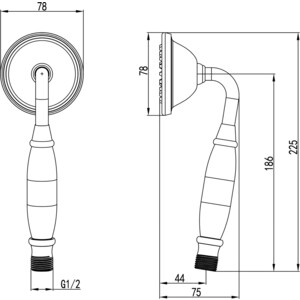 Ручной душ Lemark хром (LM8007C)