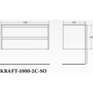 Тумба с раковиной BelBagno Kraft 100, Bianco Opaco (KRAFT-1000-2C-SO-BO, BB1000ETL)