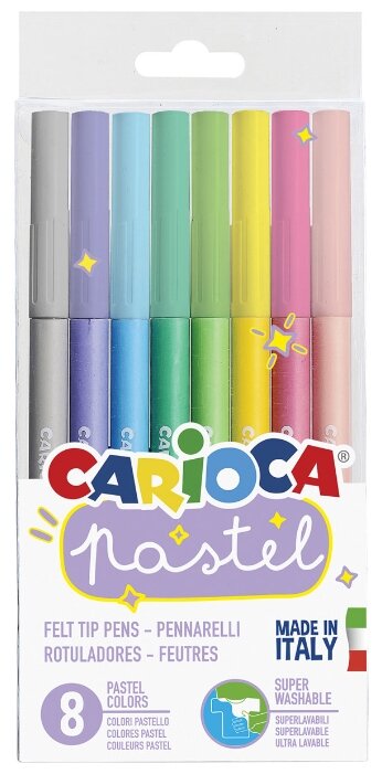 Фломастеры Carioca Pastel, 8 шт. (43032)