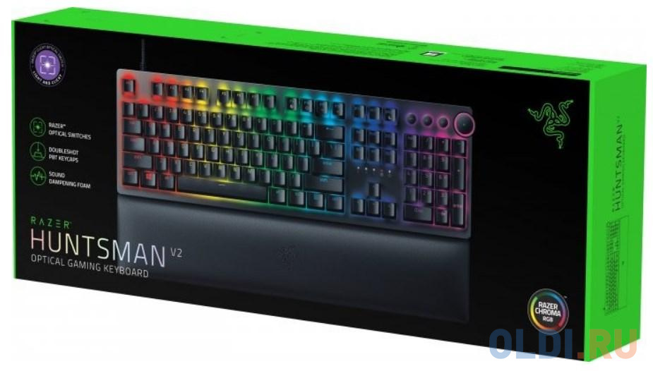 Razer Huntsman V2 (Red Switch) - Russian Layout Gaming Keyboard в Москвe