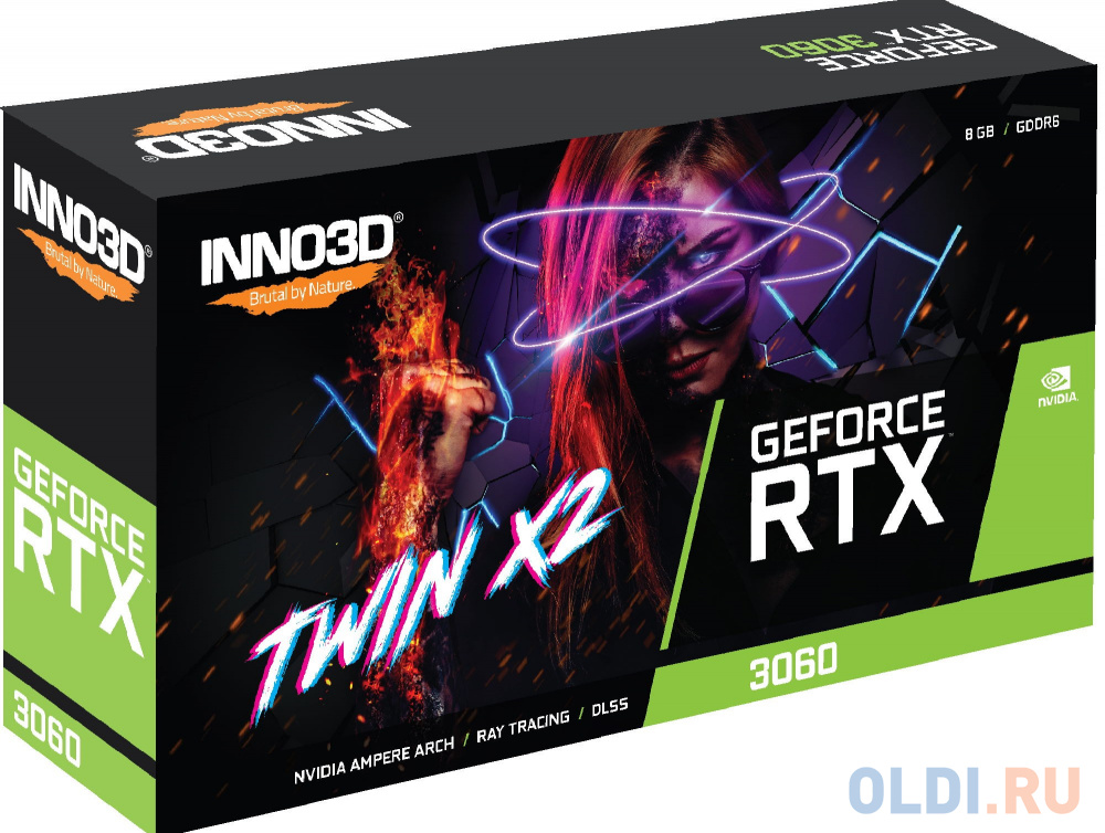 Видеокарта Inno3D nVidia GeForce RTX 3060 Twin X2 8192Mb