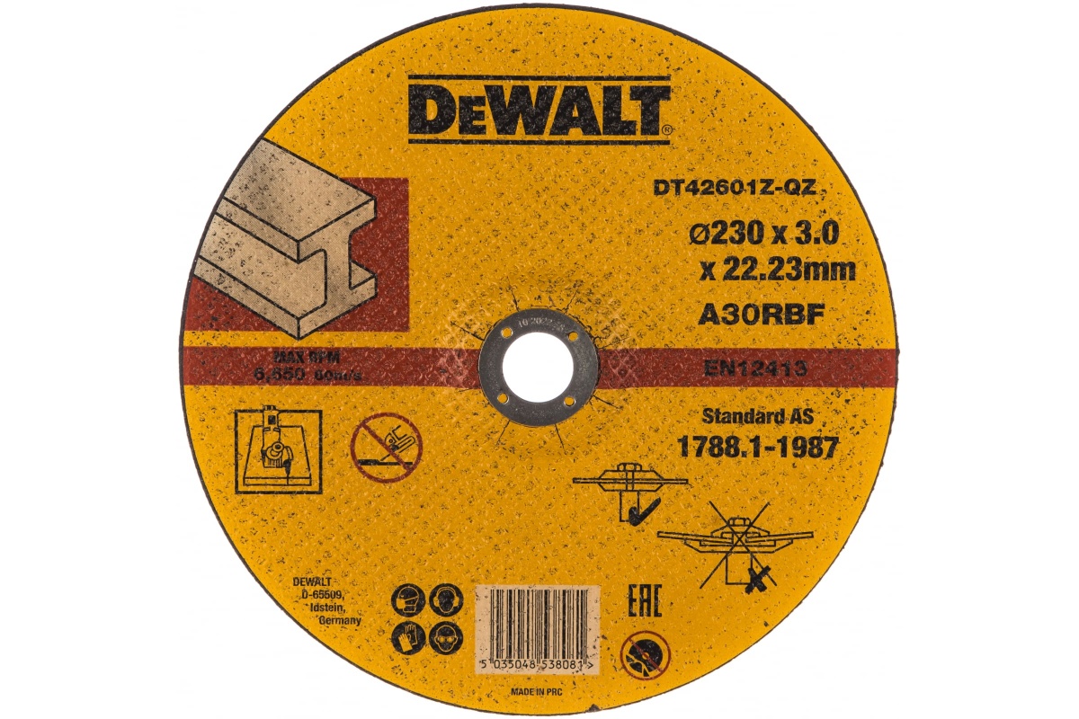 Круг отрезной по металлу DeWalt Industrial 230*2,8*22,2мм DT42601Z-QZ