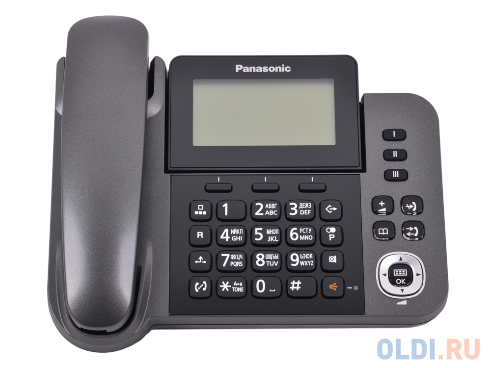 Телефон DECT Panasonic KX-TGF310RUM АОН, Стационар 3,4" + Трубка, Caller ID 50, Эко-режим, Память 100, Black-List в Москвe