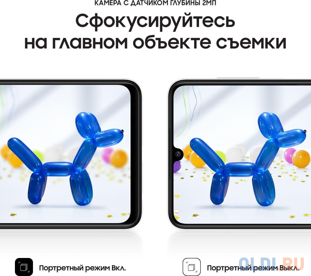 Смартфон Samsung SM-A225F Galaxy A22 64Gb 4Gb белый моноблок 3G 4G 2Sim 6.4" 720x1600 Android 11 48Mpix 802.11 b/g/n/ac NFC GPS GSM900/1800 GSM19 в Москвe