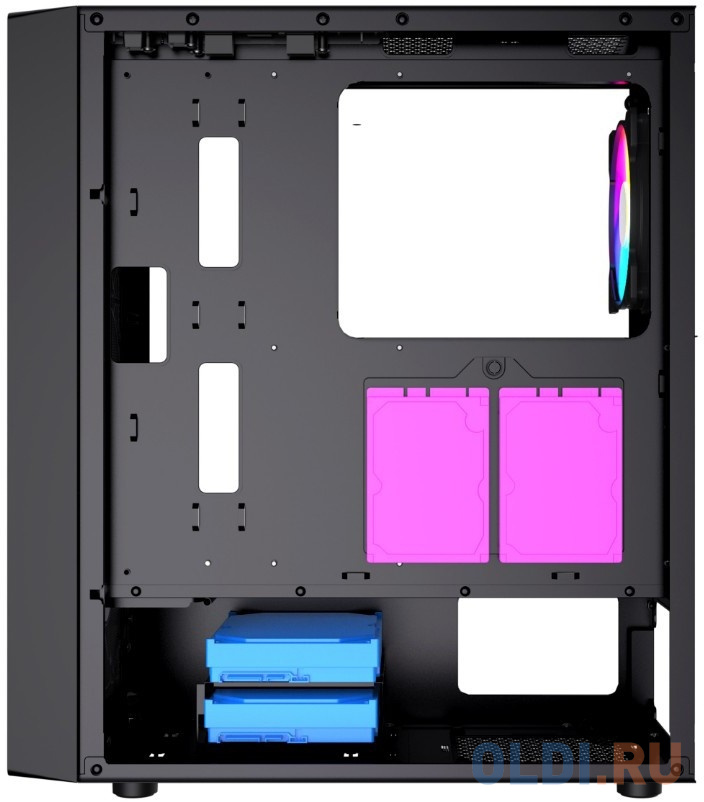 Корпус Powercase Mistral Evo, Tempered Glass, 1x 120mm PWM ARGB fan + ARGB Strip + 3x 120mm PWM non в Москвe