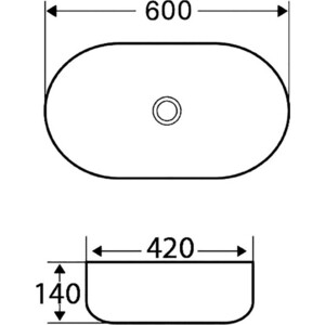 Раковина-чаша BelBagno 60х42 белая (BB1084)