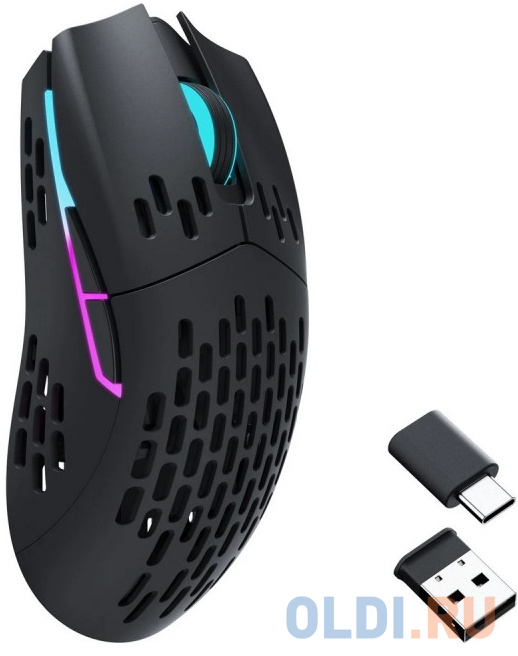 Беспроводная ультралегкая компьютерная мышь Keychron M1 Wireless, PixArt 3389, черный