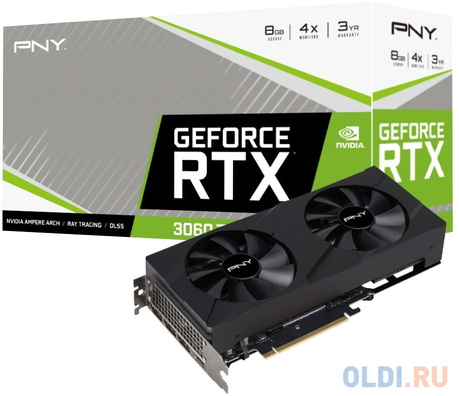 RTX3060Ti 8GB GDDR6X VERTO 2FAN GDDR6X 256-bit DPx3 HDMI RTL