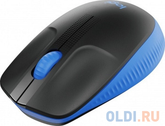 Мышь Logitech M190 черный/синий оптическая (1000dpi) беспроводная USB (2but)