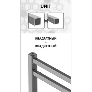 Полотенцесушитель электрический Lemark Unit П7 500x600 скрытое подключение, хром (LM45607E, LM0101C)