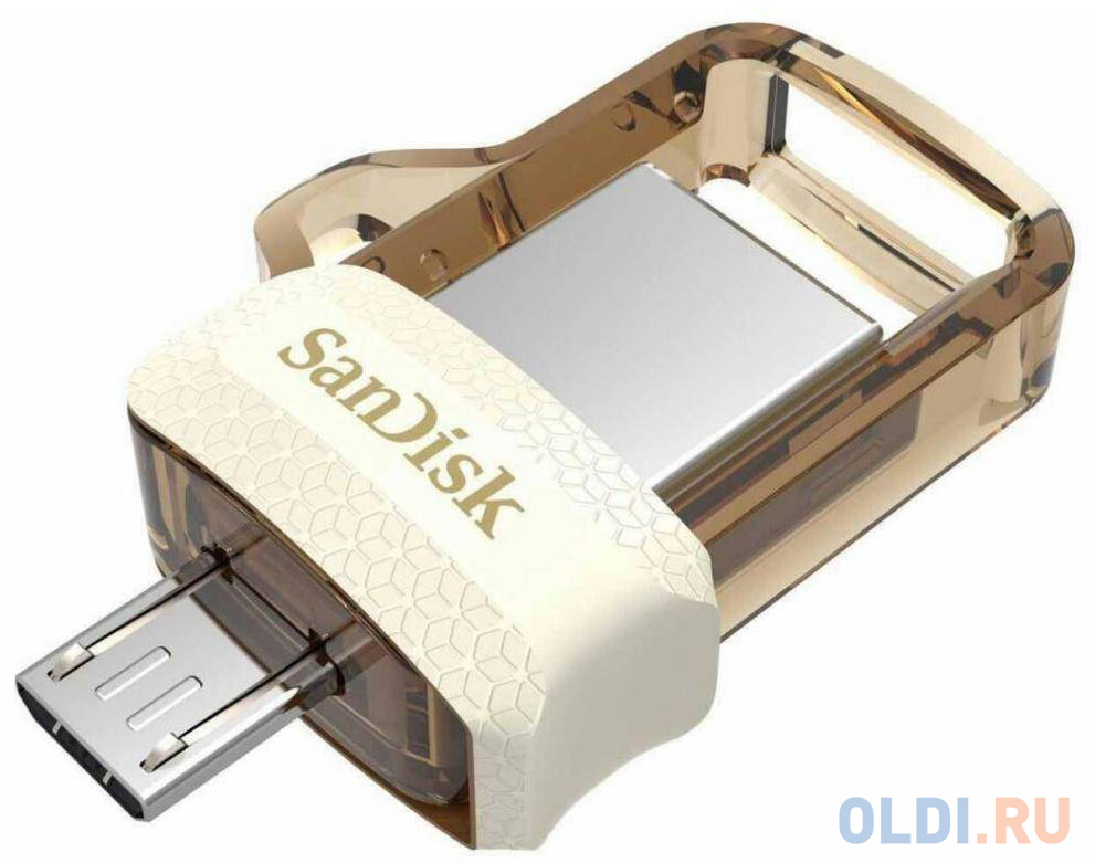 Флешка USB 64Gb SanDisk Ultra Dual SDDD3-064G-G46GW белый золотистый