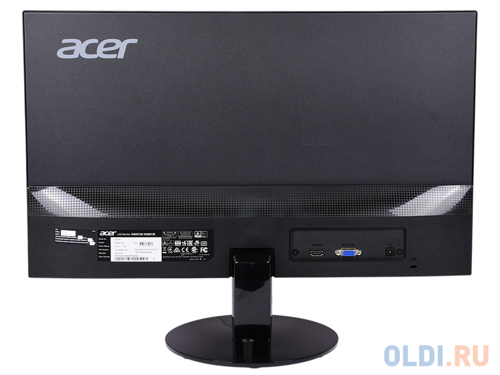 Монитор 23.8" Acer SA240YABI Black IPS, 1920x1080, 4ms, 250 cd/m2, 100M:1, D-Sub, HDMI