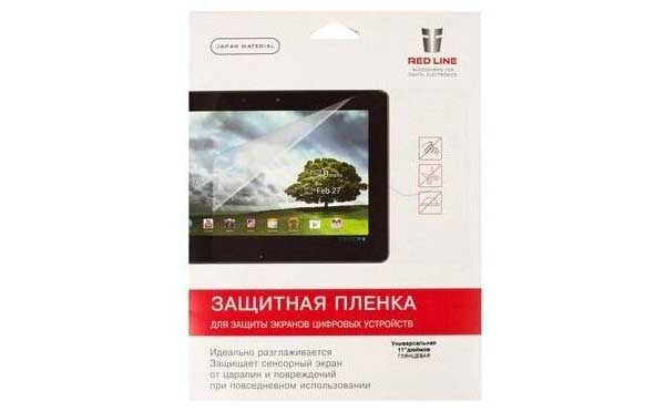 Защитная пленка для экрана глянцевая Red line универсальная 11" 255x143мм 1шт. (УТ000000027)