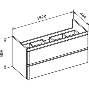 Тумба под раковину BelBagno Albano-Cer 105 Rovere Rustico (ALBANO-CER-1050-2C-SO-RR)