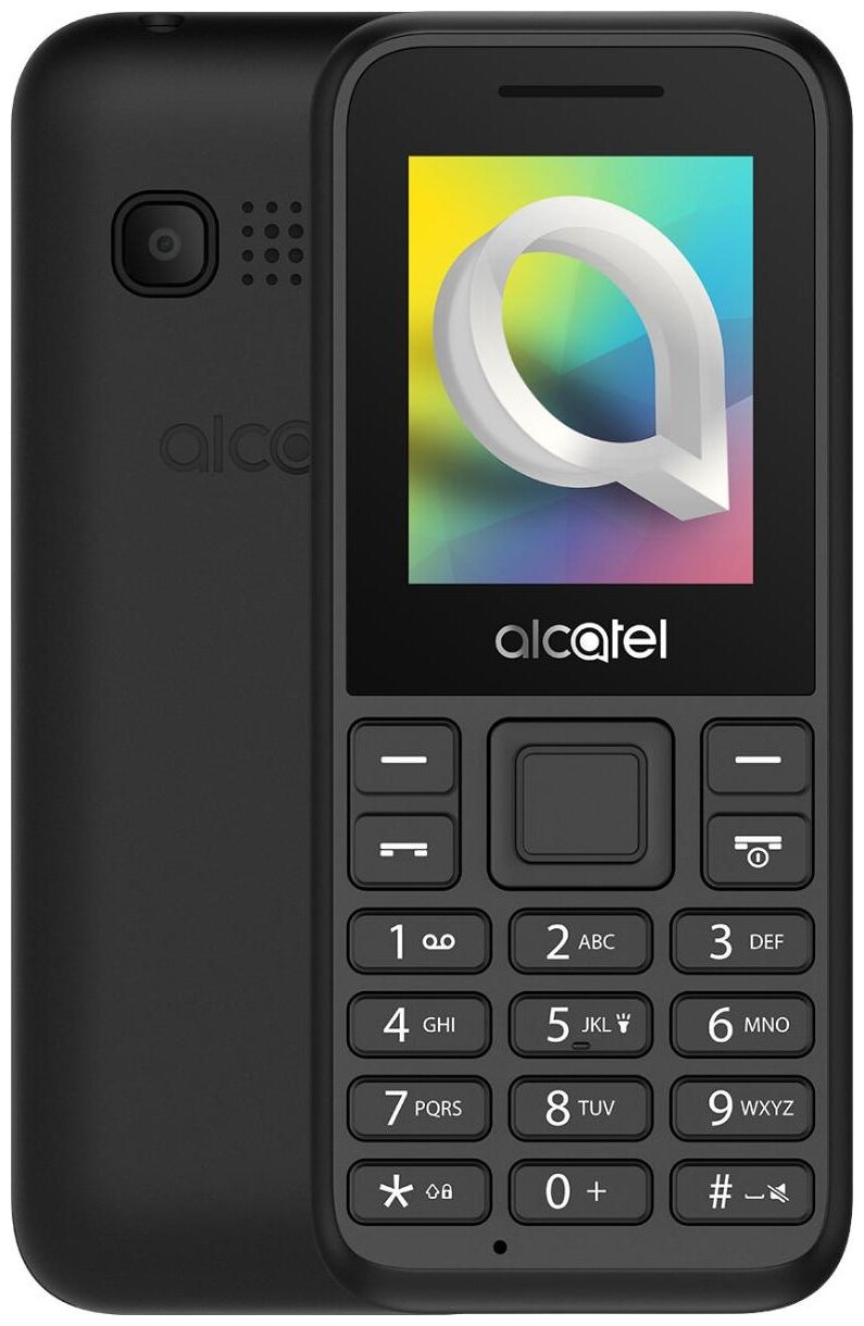 Мобильный телефон Alcatel 1068D, 1.8" 160x128 TFT, BT, 1xCam, 2-Sim, 400 мА·ч, micro-USB, черный (1068D-3AALRU12)