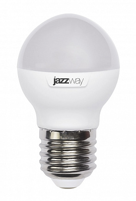 Лампа светодиодная E27 шар/G45, 11Вт, 3000K / теплый свет, 820лм, Jazzway PLED- SP G45 11w E27 3000K POWER (5019331)