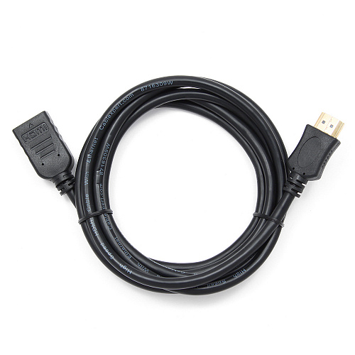 Кабель-удлинитель HDMI(19M)-HDMI(19F) v2.0, 1.8 м, черный Cablexpert
