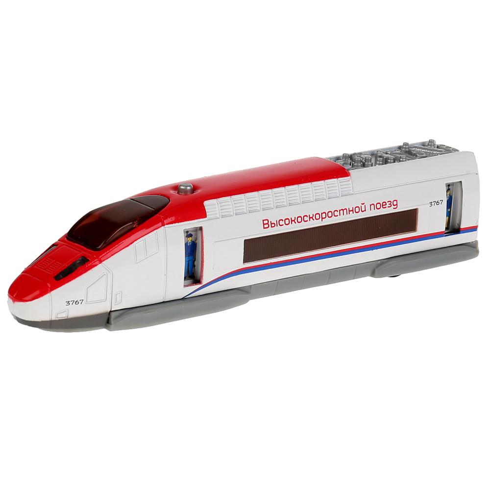 Модель "Скоростной поезд" 18,5см металлическая инерционная, свет,звук 286302, Технопарк SB-18-32WB-B