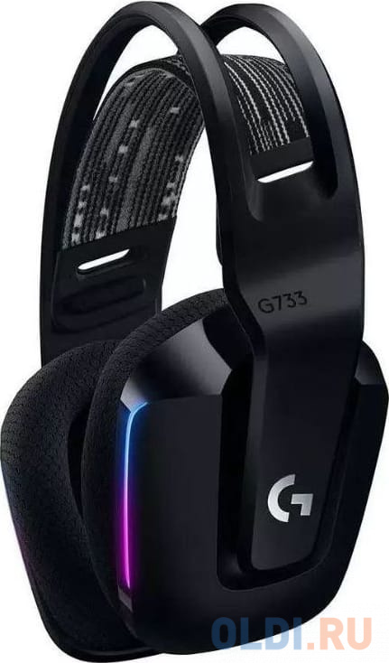 Наушники с микрофоном Logitech G733 Lightspeed черный мониторные Radio оголовье (981-000867)