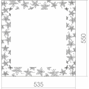 Зеркало Mixline Лето 53,5х55 с пескоструйным рисунком (4620001983377)