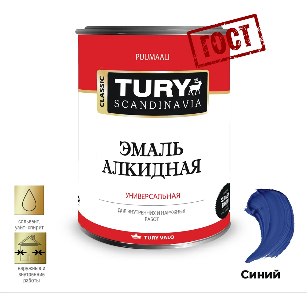 Алкидная эмаль TURY