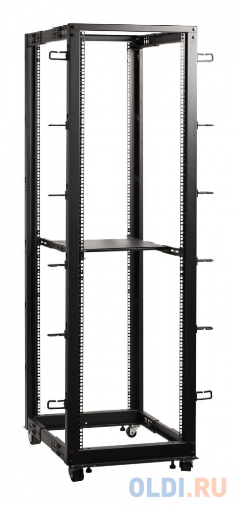 Стойка двухрамная Lanmaster TWT-RACK2-42U-ADJ 42U 480ммX560мм 1000кг черный