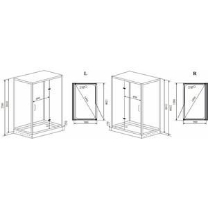 Душевая кабина Timo Premium Puro 120х90х220 левая, стекло прозрачное (PURO H-511 L)