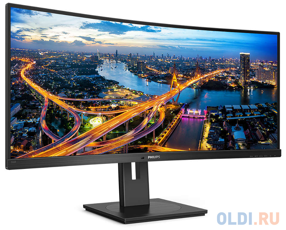 Монитор 34" Philips 346B1C/00 черный VA 3440x1440 300 cd/m^2 5 ms HDMI DisplayPort Аудио USB USB Type-C LAN