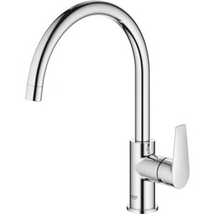 Кухонная мойка и смеситель Omoikiri Daisen 60 BL, Grohe BauEdge черная (4993622, 31367001) в Москвe