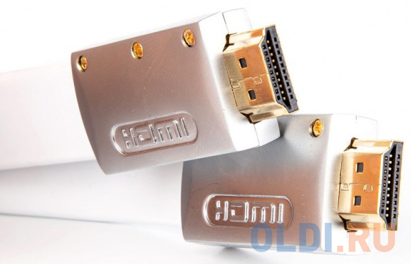 Кабель HDMI 19M/M ver 2.0, 1.8M, AOpen  ACG568F-S-1.8M  серебряно-белый Flat в Москвe