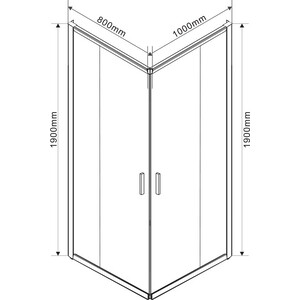 Душевой уголок Vincea Garda VSS-1G 100x80 прозрачный, хром (VSS-1G8010CL) в Москвe