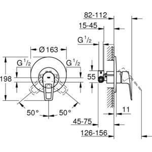 Смеситель для душа Grohe Start Loop хром StarLight (29084001)