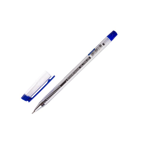 Ручка шариковая масляная ERICH KRAUSE Ultra-20, СИНЯЯ, корпус прозрачный, узел 0,7 мм, линия письма 0,26 мм, 13875, (24 шт.)