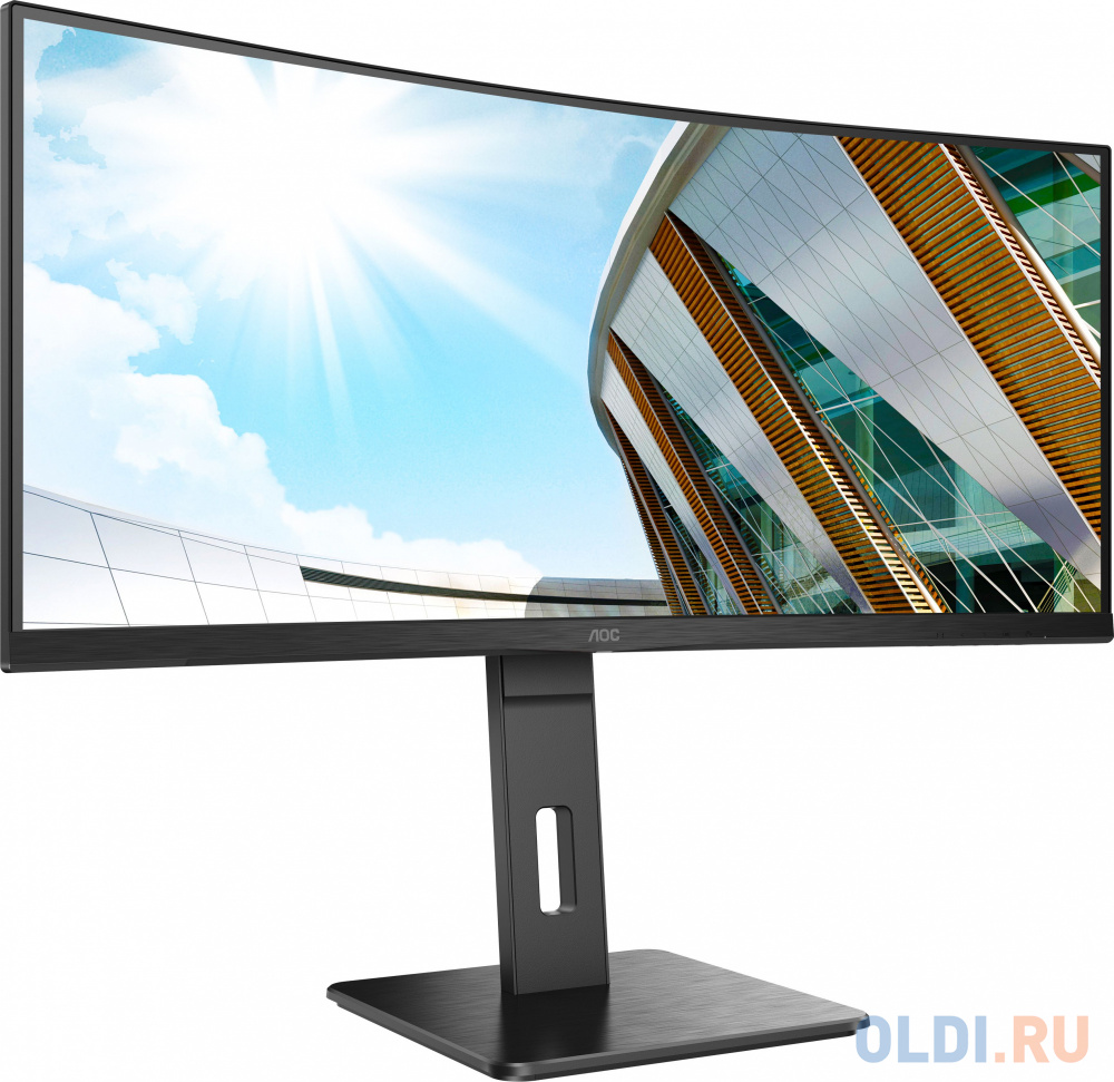 МОНИТОР 34" AOC CU34P2C Black с поворотом экрана (VA, изогнутый, 3440x1440, 100Hz, 1 ms, 178°/178°, 300 cd/m, 50M:1)