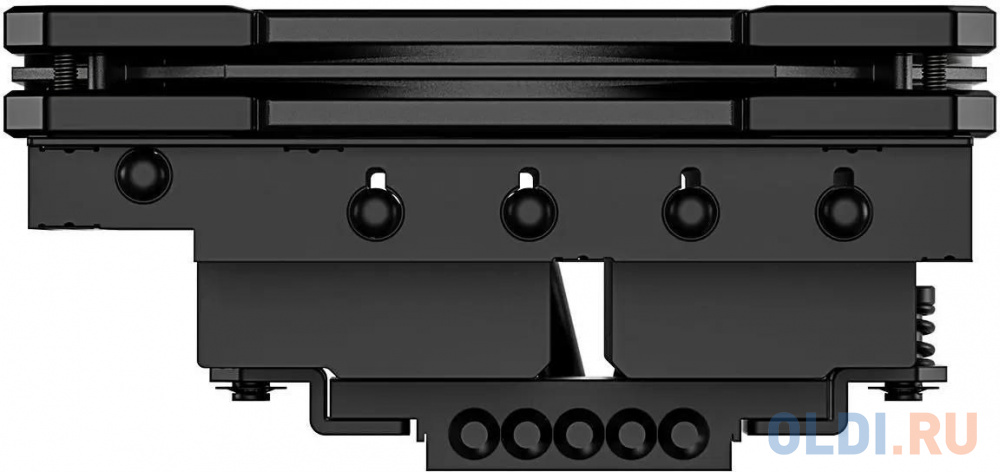 Cooler  ID-COOLING IS-55 BLACK LGA1700/1200/115X/AM5/AM4 низкопрофильный высота 55mm (27шт/кор, TDP 125W, PWM, 5 тепл.трубок + медная база, FAN 120mm,