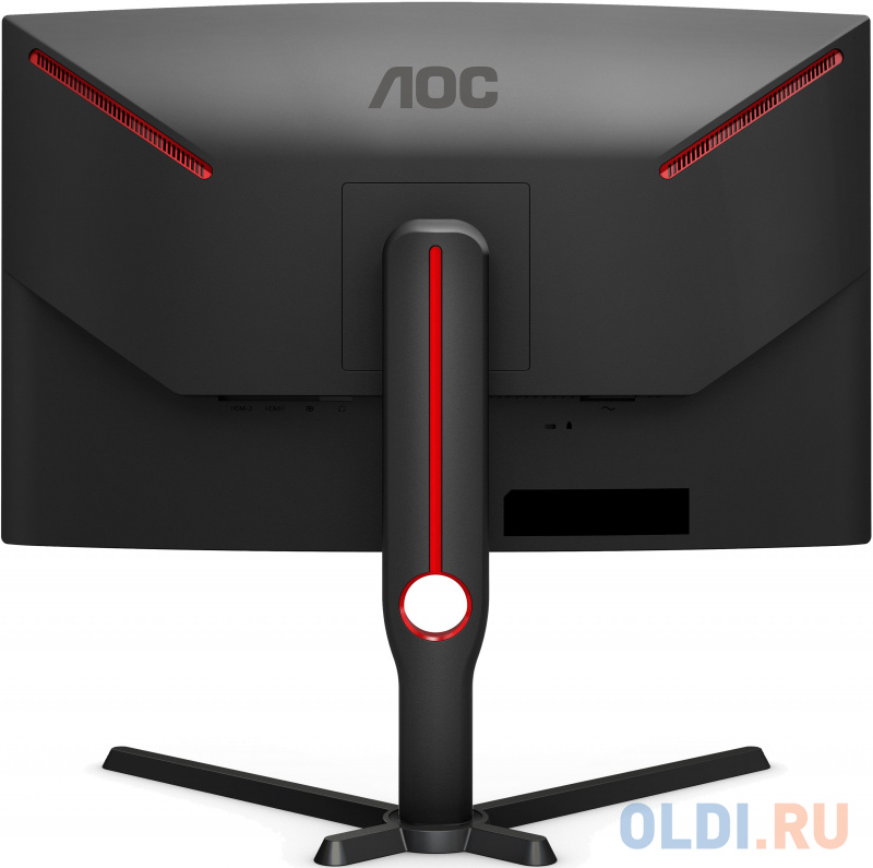 МОНИТОР 27" AOC C27G3U Black-Red (VA, изогнутый, 1920x1080, 165Hz, 1 ms, 178°/178°, 250 cd/m, 80M:1, +2xHDMI 1.4