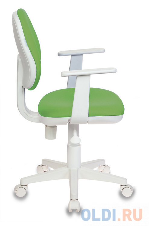 Кресло Buro Ch-W356AXSN 15-118 белый пластик ткань светло-зеленый 15-118