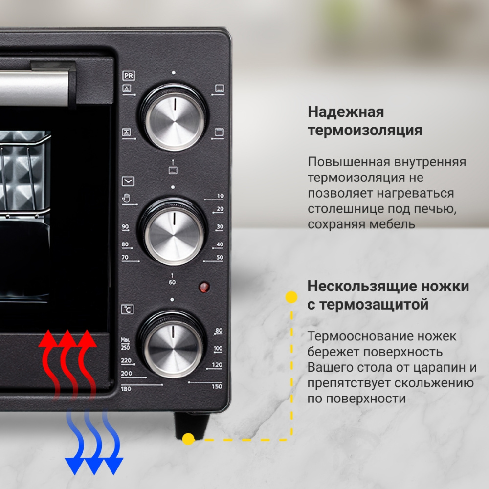 Мини-печь Simfer M2507 Albeni Compact, 5 режимов работы в Москвe