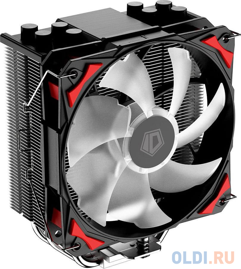 Cooler ID-Cooling SE-214-XT RN LGA1700/1200/115X/AM5/AM4 TDP 180W, PWM, 4 тепл.трубки прямого контакта, FAN 120mm, Red LED