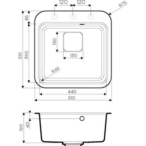 Кухонная мойка Omoikiri Tasogare 51 PA пастила (4993738)