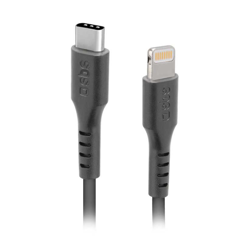 Дата кабель SBS, Lightning- Type-C, MFI, 1 м, черный (TECABLELIGTC1K)