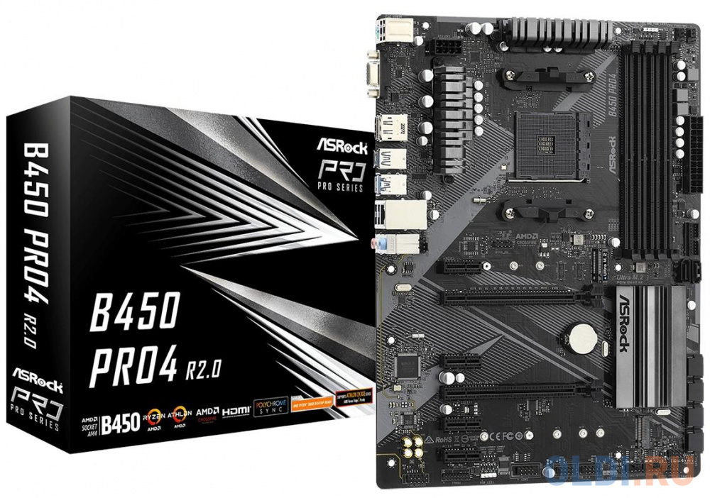 Материнская плата ASRock B450 PRO4 R2.0 в Москвe