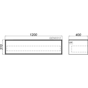 Тумба Aqwella Genesis 120x40 миллениум серый (GEN0312MG) в Москвe