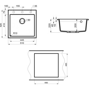 Кухонная мойка Point Арбель 51 серая (PN3001AL)