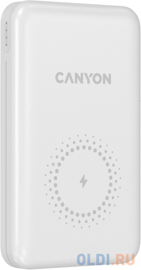 Внешний аккумулятор Power Bank 10000 мАч Canyon CNS-CPB1001W белый