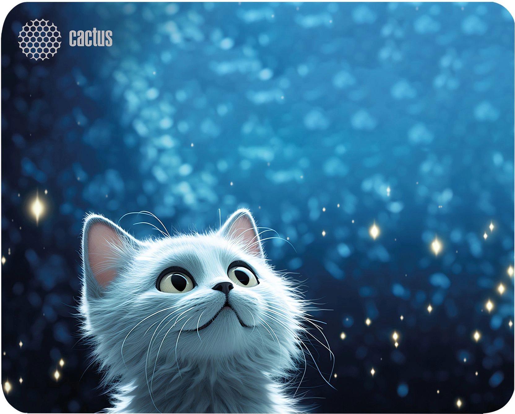 Коврик для мыши Cactus White Cat, 300x250x3мм, принт (CS-MP-D11M)