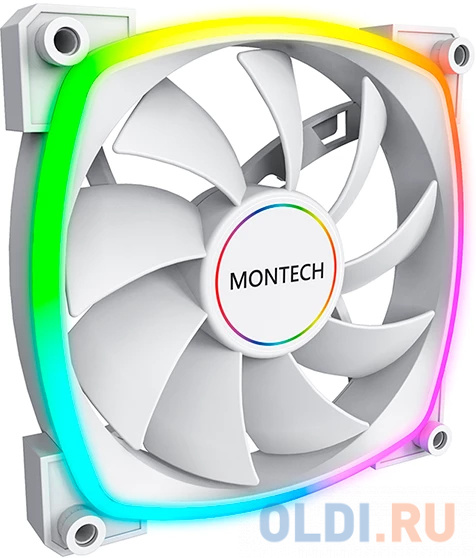 Вентилятор для корпуса Montech AX140 ARGB 140х140x25 белый 4-pin 27.9дБ (AX140 PWM WHITE) Ret в Москвe